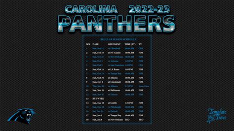 panthers tv schedule 2023